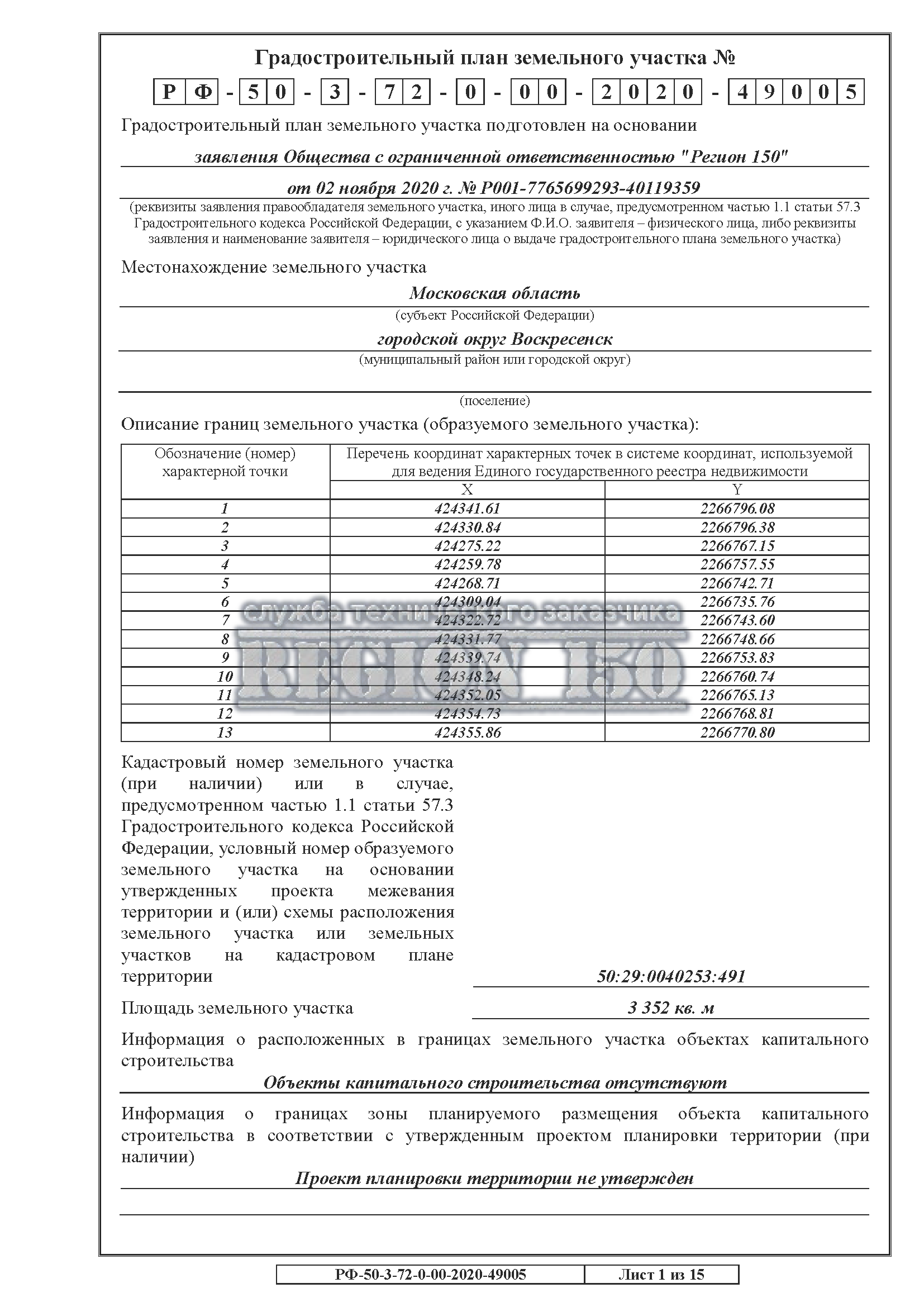 Градостроительный план земельного участка, состав ГПЗУ